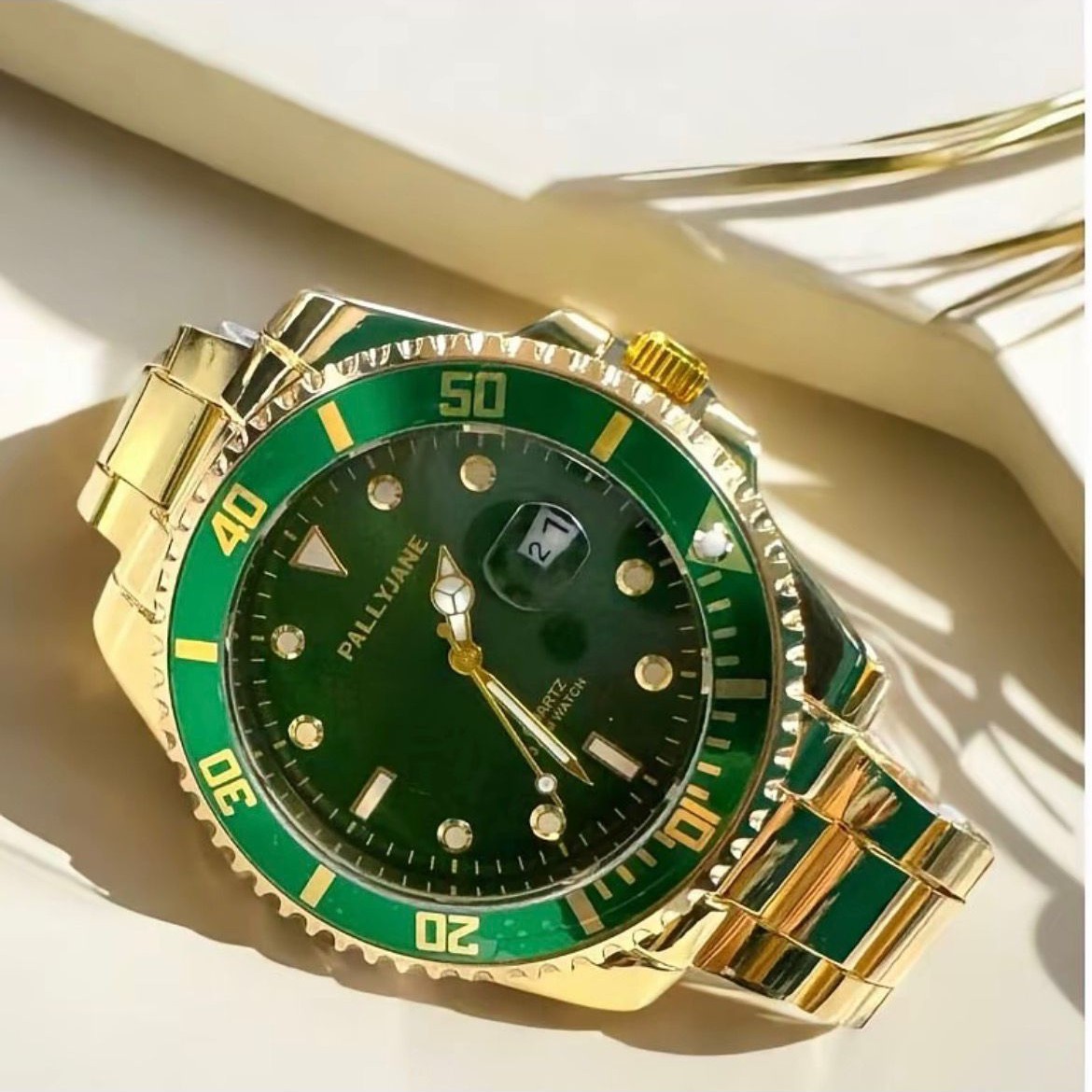 Relógio Masculino à Prova D'água Pallyjane Quartz Aço Inox - Edição Submariner
